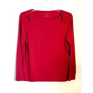 Talbots Womens Knit top - long sleeve scoop neck Size L